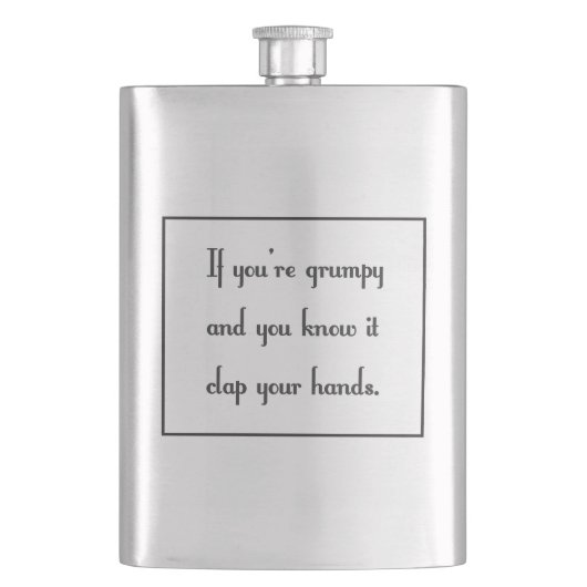 あなたは気難しく、あなたそれを知りなさい フラスク (正面)