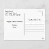 あなたは永遠に可愛いピンクの飛行機&ハート シーズンポストカード (裏面)