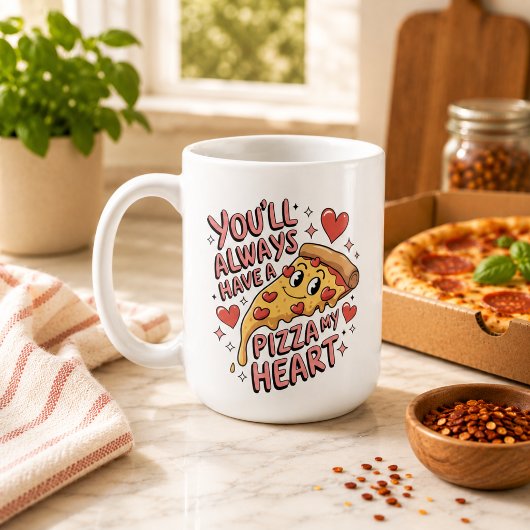 あなたは永遠に私のハートのピザ コーヒーマグカップ