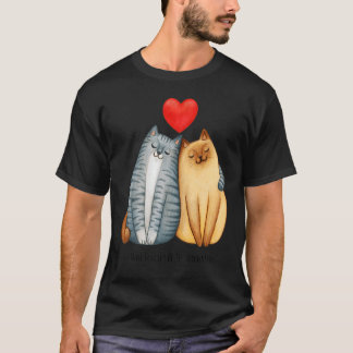 あなたは永遠に私の愛するハチミツのような愛、かわいい猫のカップル Tシャツ