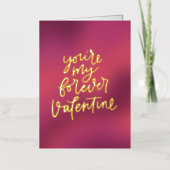 あなたは永遠のバレンタインの配偶者 箔グリーティングカード (正面)