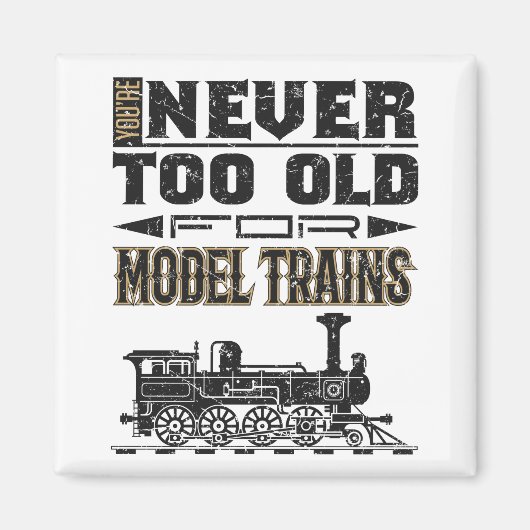 あなたは決して古すぎず鉄道模型の3人の恋人 マグネット (正面)