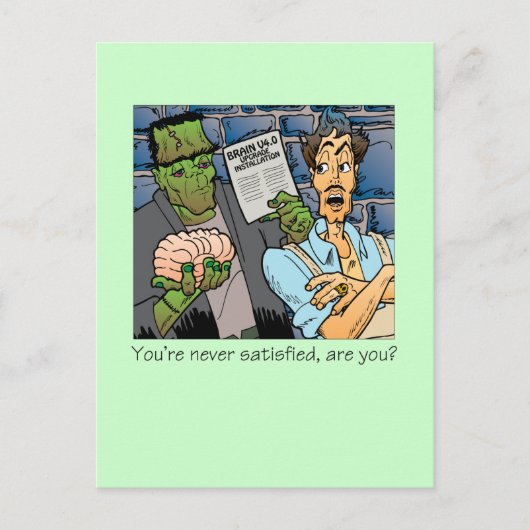 あなたは決して満足しない ポストカード (正面)