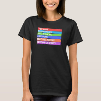 あなたは洗脳されてヨーロッパ人の特徴が Tシャツ