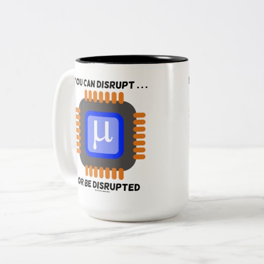 あなたは混乱させる…またはマイクロプロセッサが破壊される ツートーンマグカップ (正面左)