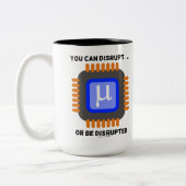 あなたは混乱させる…またはマイクロプロセッサが破壊される ツートーンマグカップ (左)