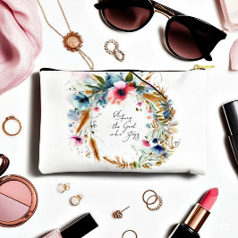 あなたは滞在する神、水の色フローラ アクセサリーポーチ