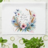 あなたは滞在する神、水の色フローラ キッチンタオル (折り畳み)