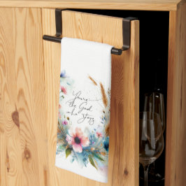 あなたは滞在する神、水の色フローラ キッチンタオル