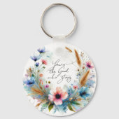 あなたは滞在する神、水の色フローラ キーホルダー (正面)