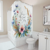 あなたは滞在する神、水の色フローラ シャワーカーテン (インサイチュ)