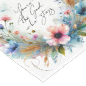 あなたは滞在する神、水の色フローラ ショートテーブルランナー (コーナー)