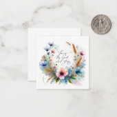 あなたは滞在する神、水の色フローラ ノートカード (正面/裏面インサイチュ)