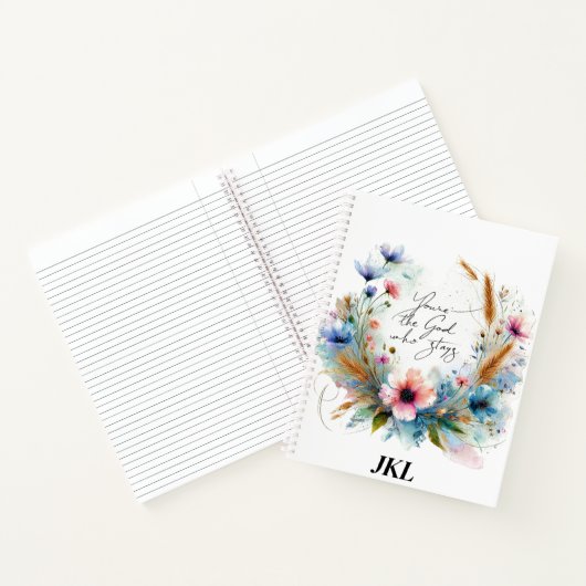 あなたは滞在する神、水の色フローラ ノートブック (内部)