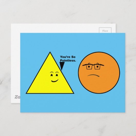 あなたは無意味 – ジオメおもしろいトリ ポストカード (正面/裏面)