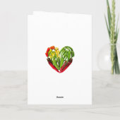 あなたは熱いチリ唐辛子ハートバレンタインデー カード (裏面)