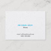 あなたは熱い。 私は冷たいです。 助け 名刺 (裏面)