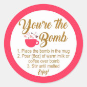 あなたは爆弾バレンタインデーのシール ラウンドシール (正面)