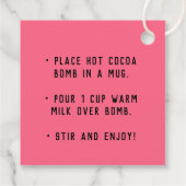 あなたは爆弾ホットココア爆弾バレンタインメッセージカード フェイバータグ (裏面)