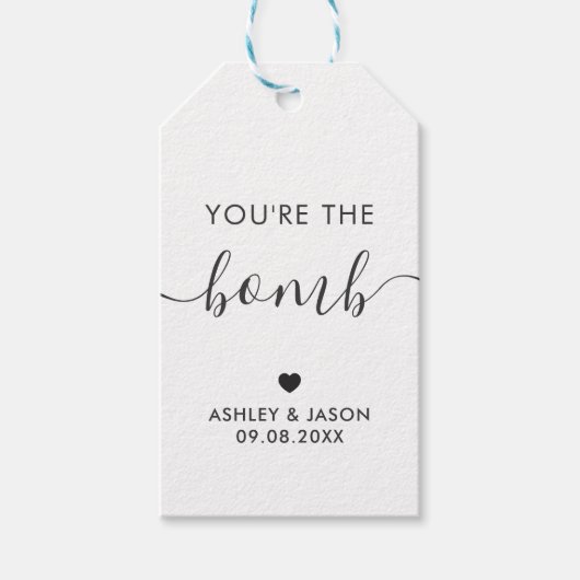 あなたは爆弾、ホットチョコレート爆弾またはバスボム ギフトタグ (正面)