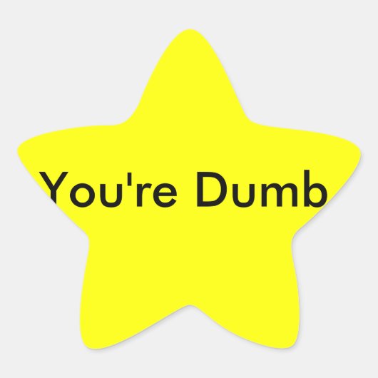 あなたは物の言えないステッカー 星シール (正面)