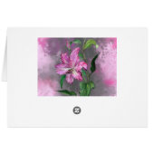 あなたは特別なカードパープルピンクリリー花 (裏面横)