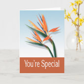 あなたは特別な挨拶状 カード (黄色い花)