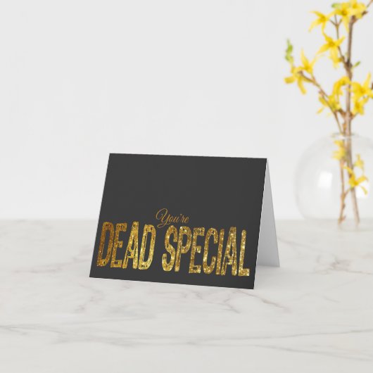 「あなたは特別な」グリッターエフェクトカー空白のド カード (黄色い花)