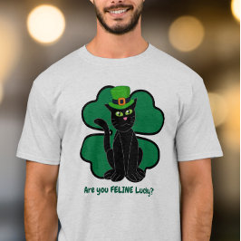 あなたは猫のようにラッキー? Tシャツ