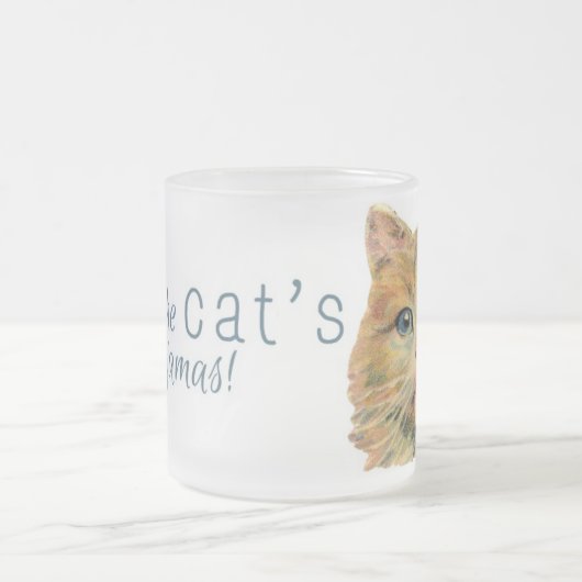 あなたは猫のパジャマのコーヒー・マグ フロストグラスマグカップ (中央)