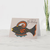あなたは珍しい宝石魚の誕生日 カード (正面)