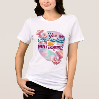 あなたは珍しく輝いている" 女性のためのインスピレーションTシャツ トライブレンドTシャツ