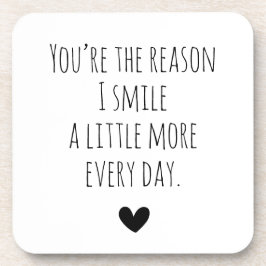 あなたは理由タイポグラフィハート コースター