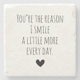 あなたは理由タイポグラフィハート ストーンコースター