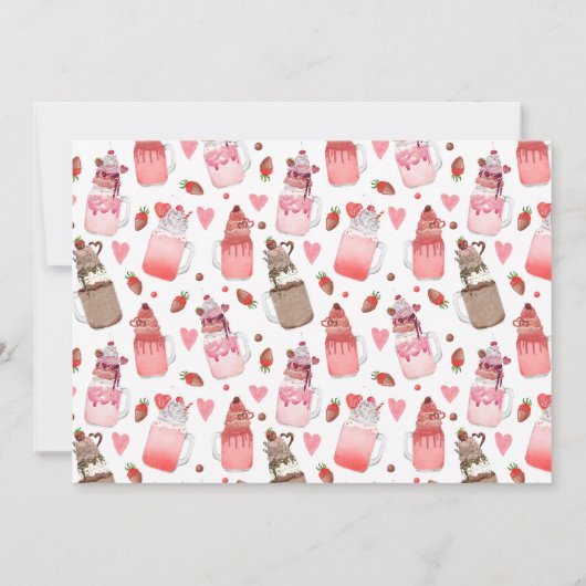 あなたは甘いお菓子ミルクシェイク教室バレンタイン カード (裏面)