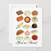 あなたは甘いインドのミタイのお菓子 ポストカード (正面/裏面)