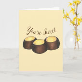 あなたは甘いオハイオピーナッツバターバッキーキャンディー カード (黄色い花)