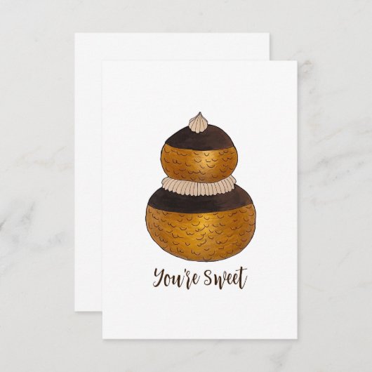あなたは甘いサンキュークリームパフチュックスバンパティリー サンキューカード (正面/裏面)