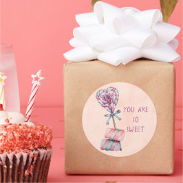 あなたは甘いバレンタインデーのキャンディーシールである ラウンドシール