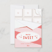あなたは甘い教室バレンタインデーのカード白 招待状 (正面)