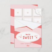 あなたは甘い教室バレンタインデーのカード白 招待状 (正面/裏面)