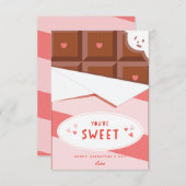 あなたは甘い教室バレンタインデーのカード 招待状 (正面/裏面)