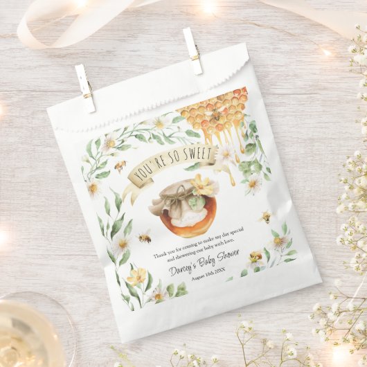 あなたは甘い蜂蜜Beeありがとう赤ちゃんシャワー フェイバーバッグ (クリップ留めされた状態)