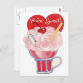 あなたは甘ヴィンテージレトロソーダカード ポストカード (正面/裏面)