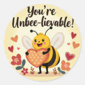 あなたは生き延びられない!」 ビーバレンタインのシール ラウンドシール (正面)