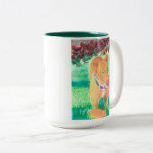 あなたは疲れたってどういうこと？2音式コーヒーマグ ツートーンマグカップ (正面右)