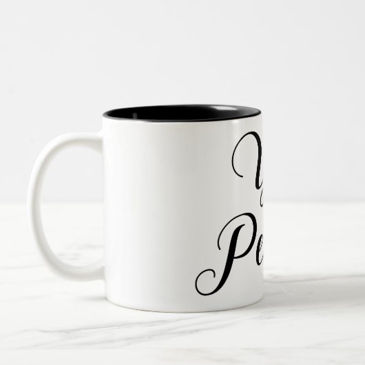 あなたは白黒のギフトのコーヒー私の人 ツートーンマグカップ (左)