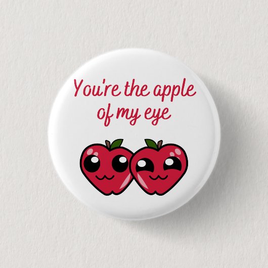 あなたは目のりんご 缶バッジ (正面)