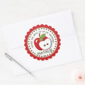 あなたは目のアップルのバレンタインデーのステッカー ラウンドシール (封筒)