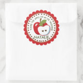 あなたは目のアップルのバレンタインデーのステッカー ラウンドシール (バッグ)